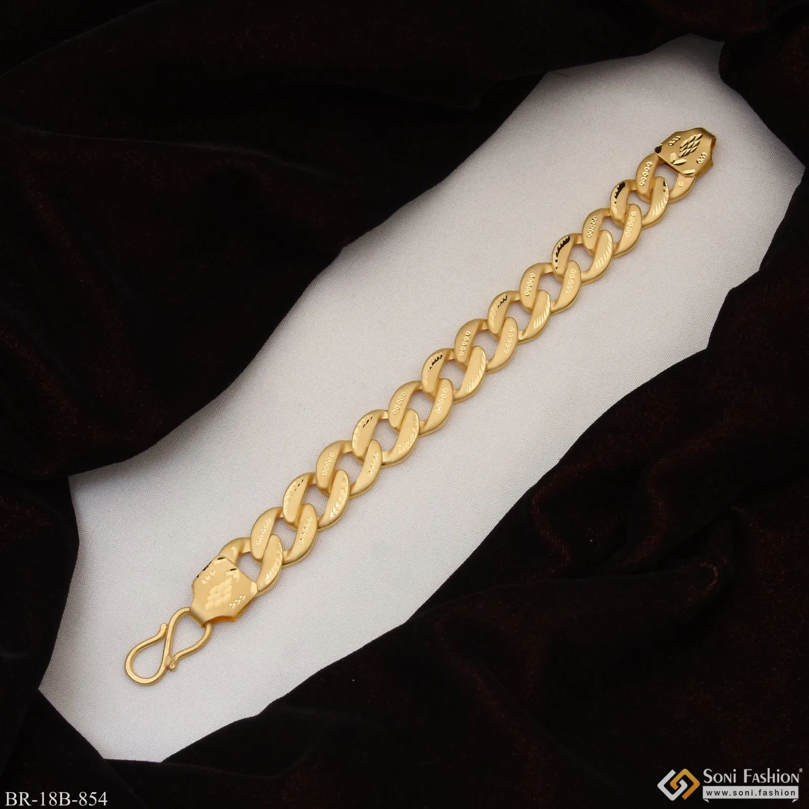 1 Gram Gold Forming Pokal Best Quality Durable Design Bracelet For Men - Style B854