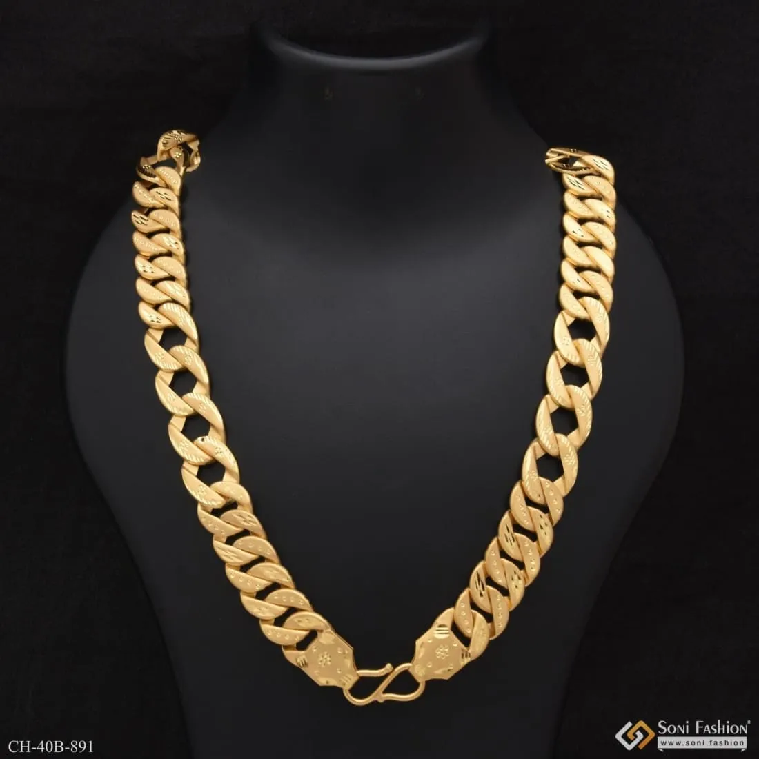 1 Gram Gold Forming Pokal Exciting Design High-Quality Chain for Men - Style B891