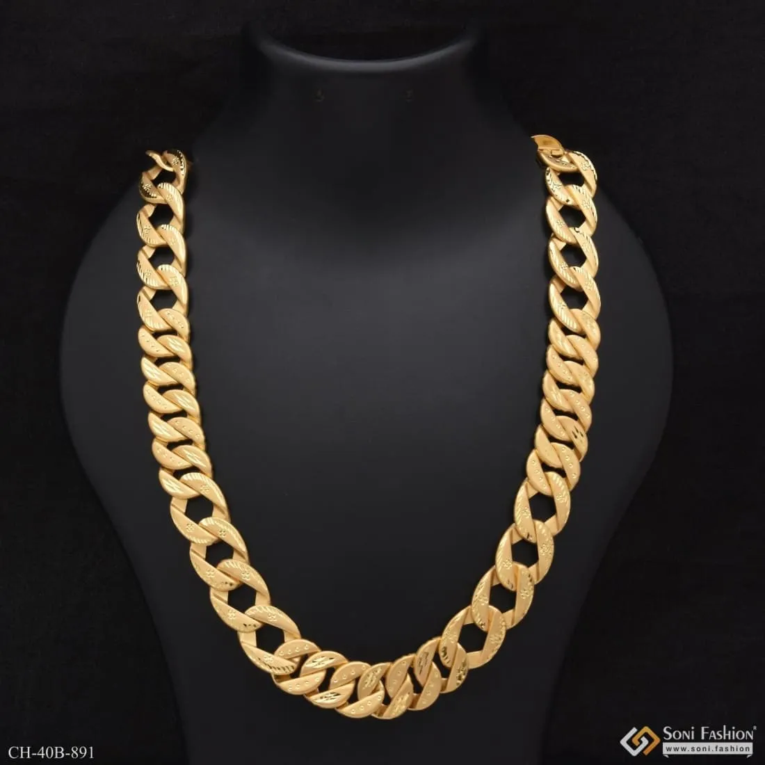 1 Gram Gold Forming Pokal Exciting Design High-Quality Chain for Men - Style B891