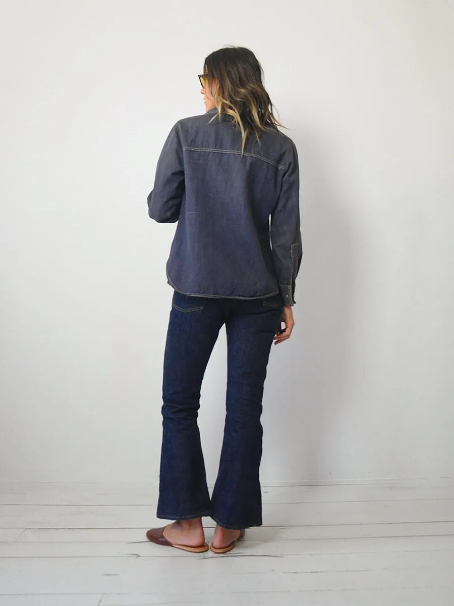 1970's Patched Indigo Jean Jacket