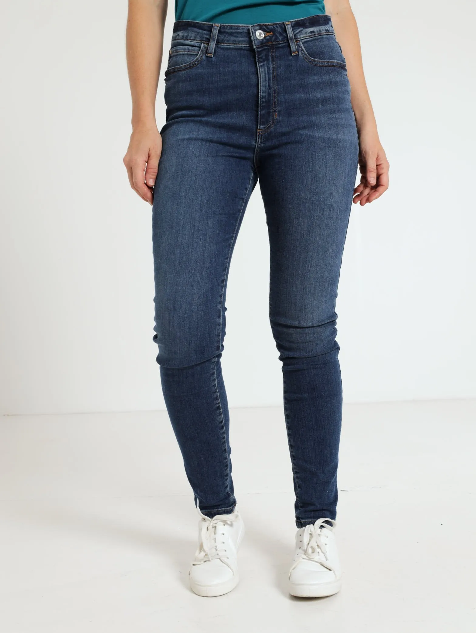 1981 High Rise Skinny Denim Jean - Mid Blue