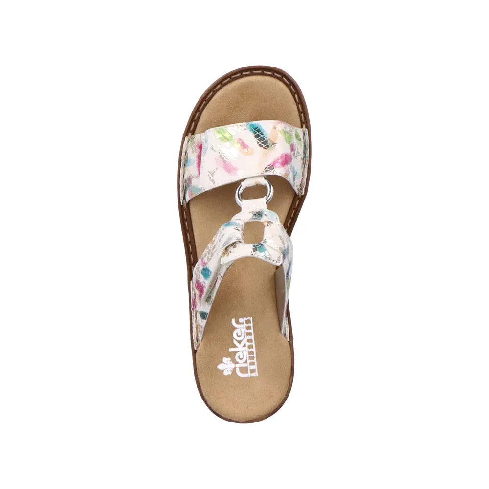 608P9-92 Velcro Slide Off-White Multi