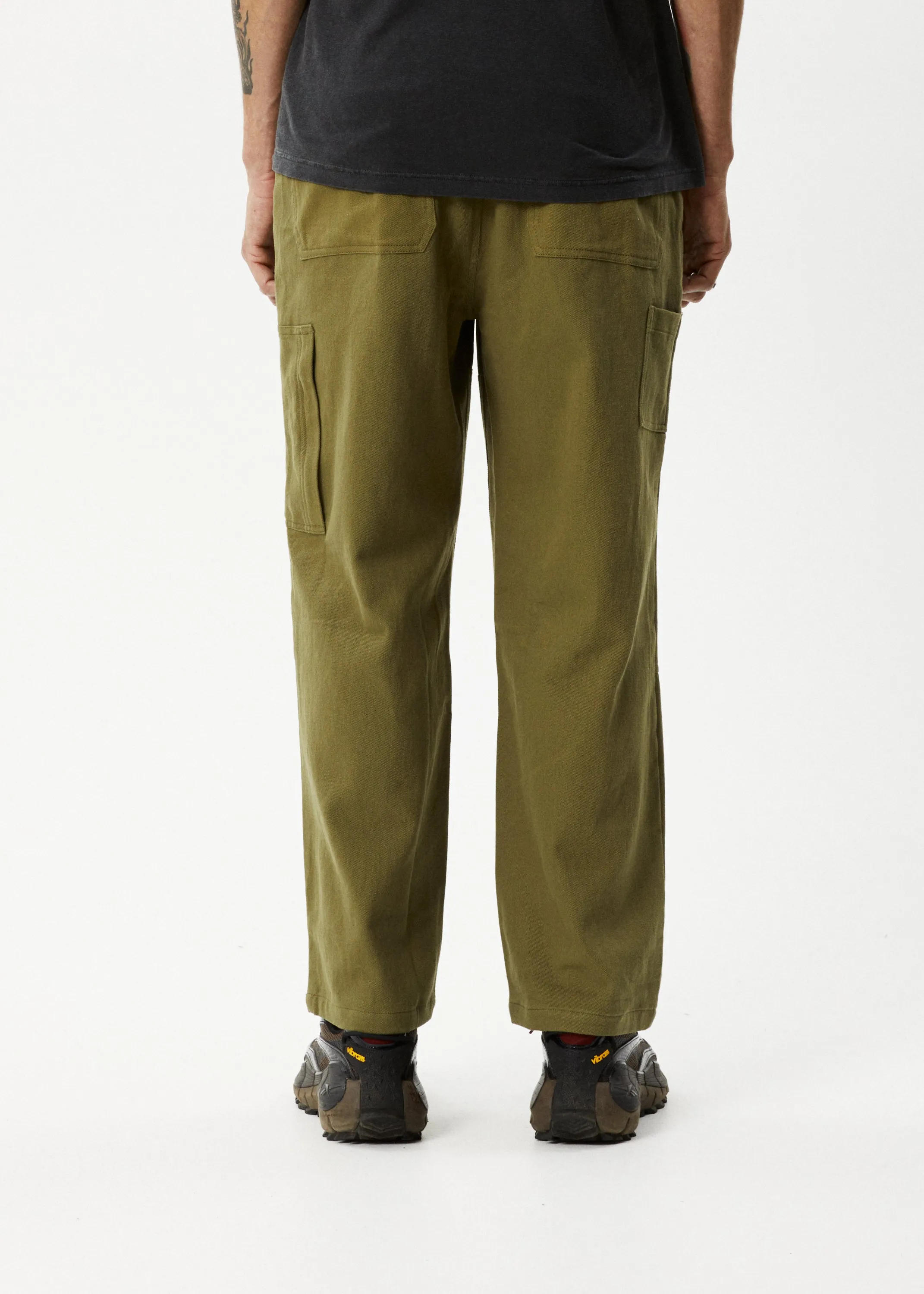 AFENDS Mens Richmond - Carpenter Pants - Military