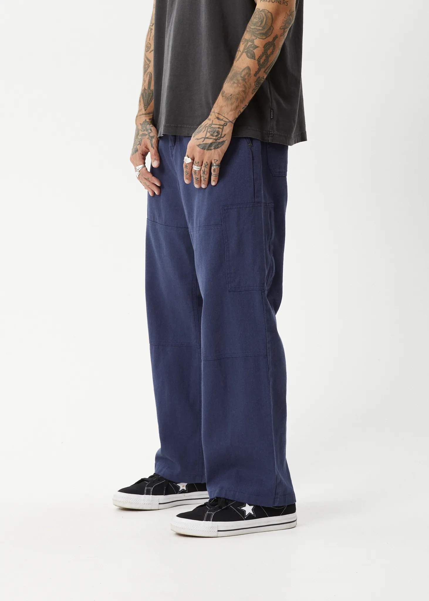 AFENDS Mens Richmond - Carpenter Pants - Navy