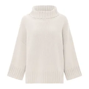 Alessandra Scottish Cashmere Sweater - Winter White