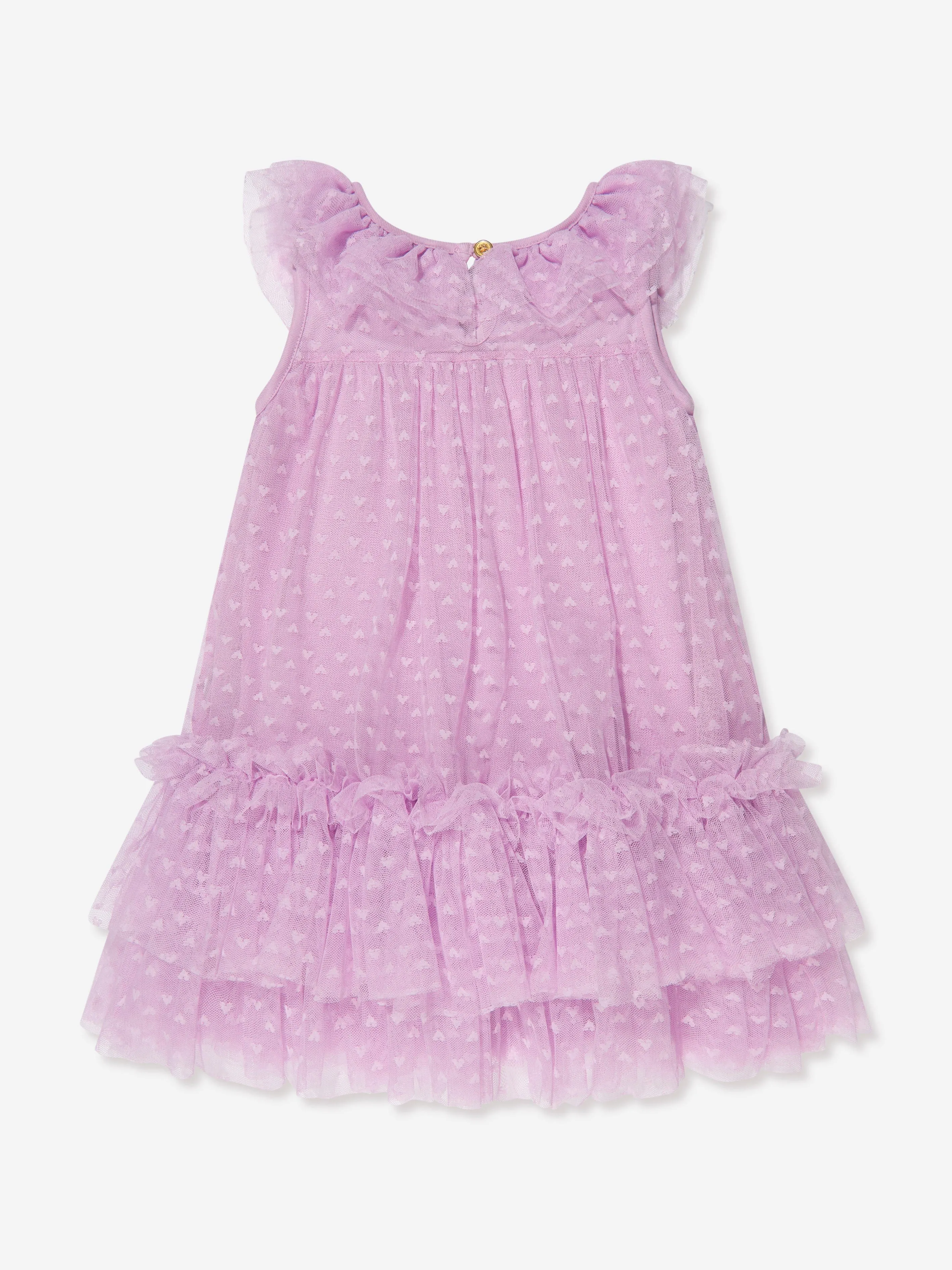 Angels Face Girls Tulle Hearts Dress in Violet