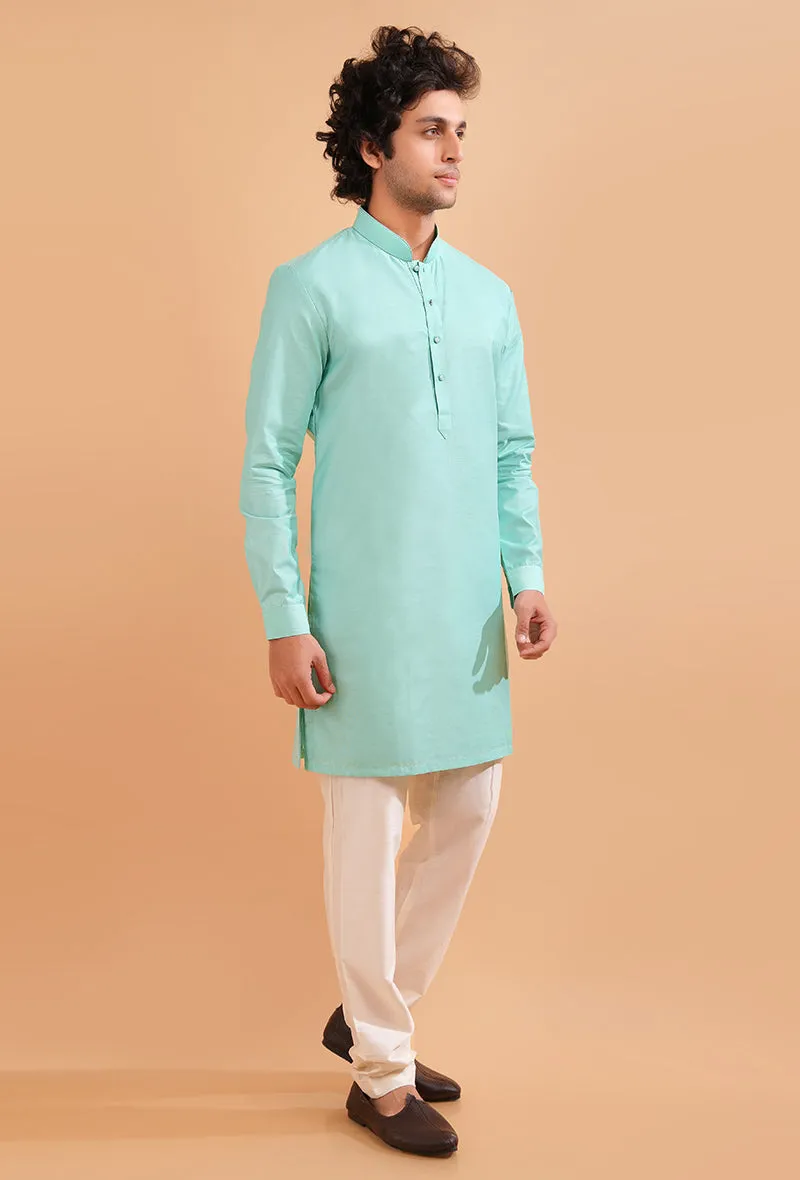 Aqua Blue Kurta Pajama | TULA