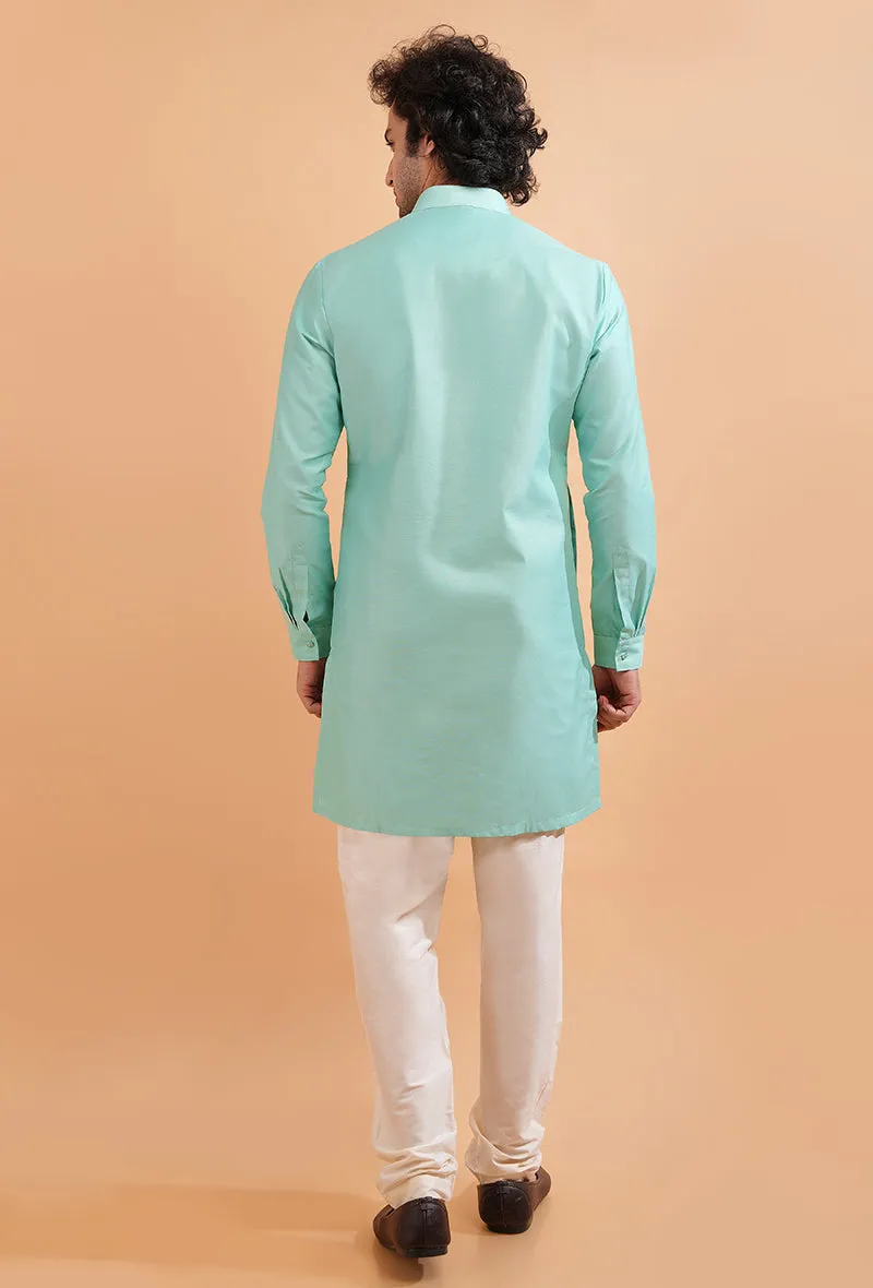 Aqua Blue Kurta Pajama | TULA