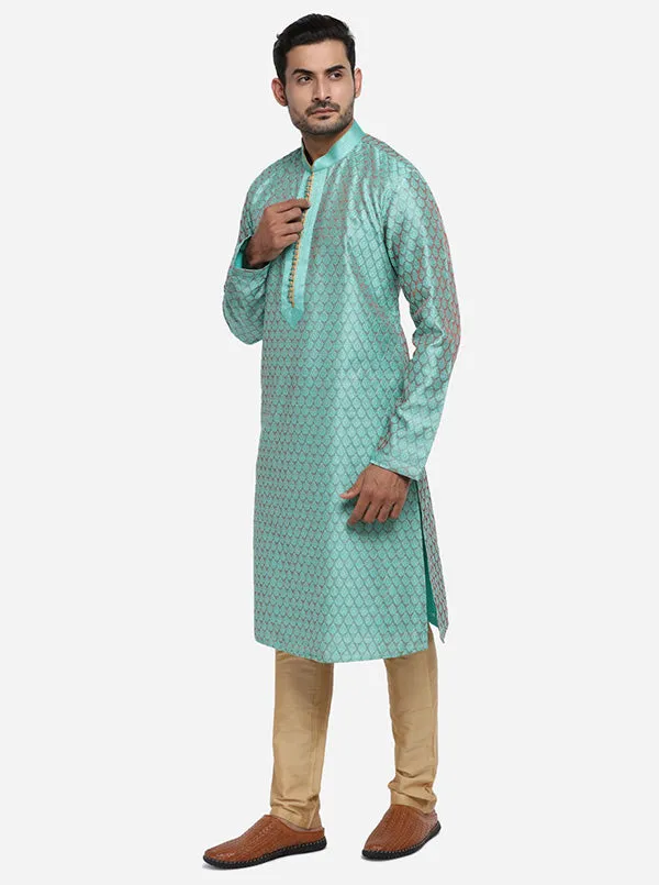 Aqua Green Kurta Set | Azania