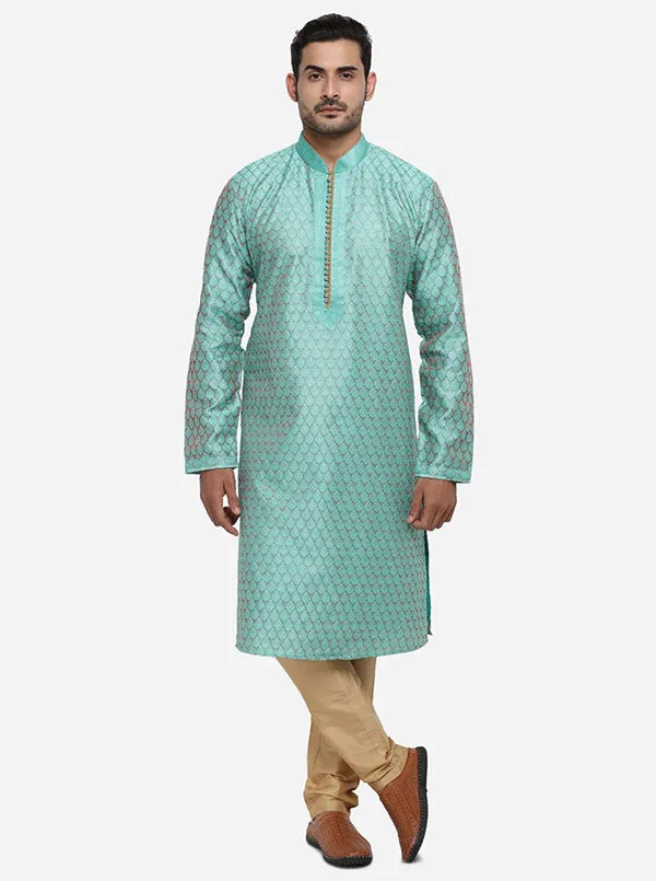 Aqua Green Kurta Set | Azania