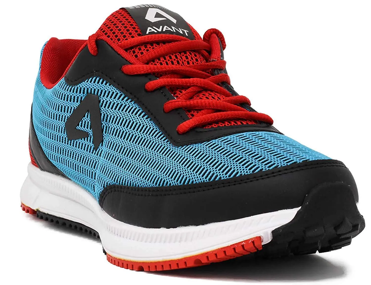 Avant Men's Cushioned Athletic Running and Training Shoes - Sky Blue/Red