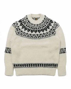 Batoner Mohair Nordic Crew Neck Ivory