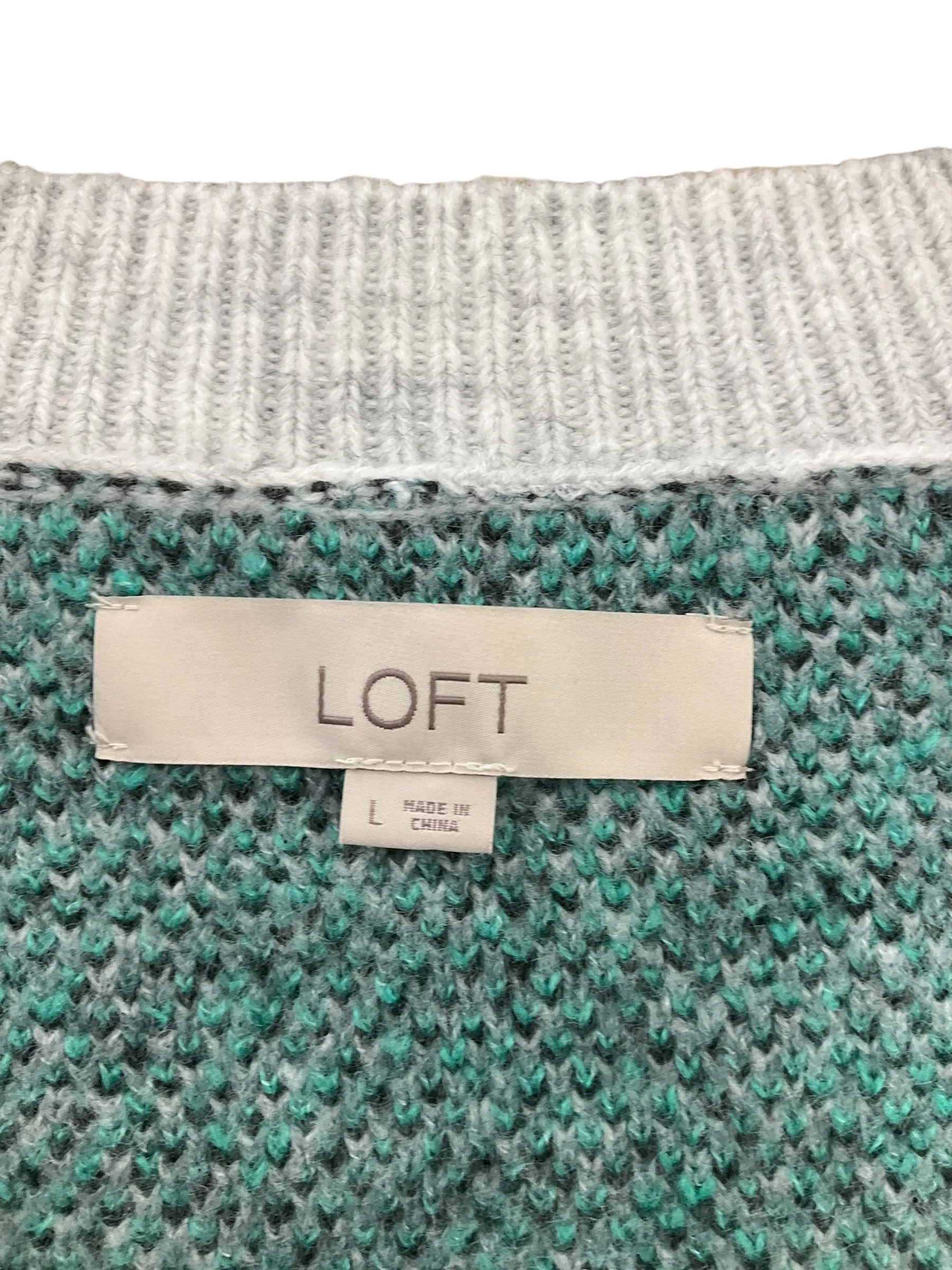 Black & Green Sweater Loft, Size L