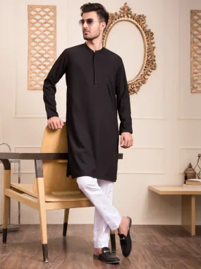 Black Blended Kurta - AL-K-937