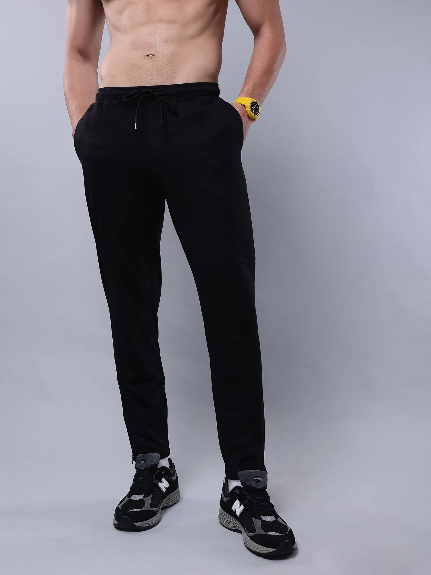 Black ZipKnit Joggers