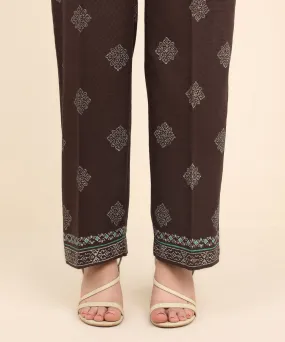 Block Printed Khaddar Pants