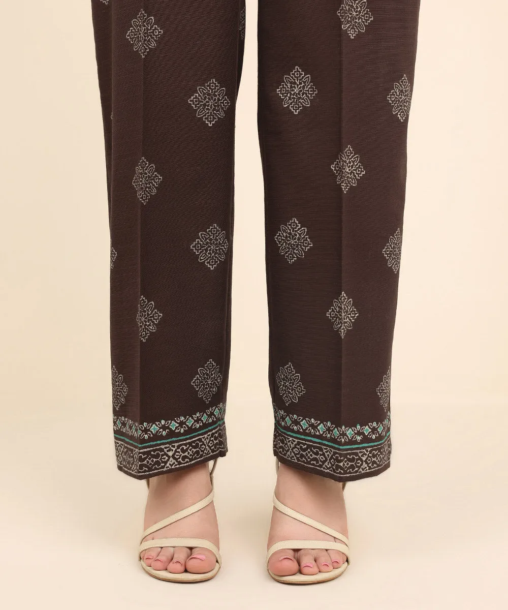 Block Printed Khaddar Pants