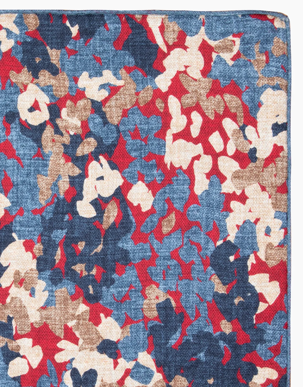 Blue, Pink & Brown, Floral & Abstract Pocket Square