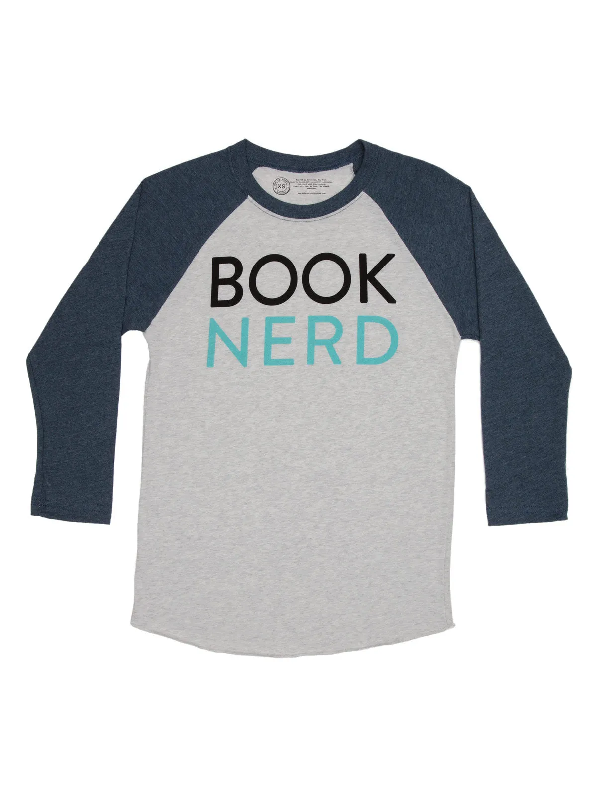 Book Nerd Unisex 3/4-Sleeve Raglan