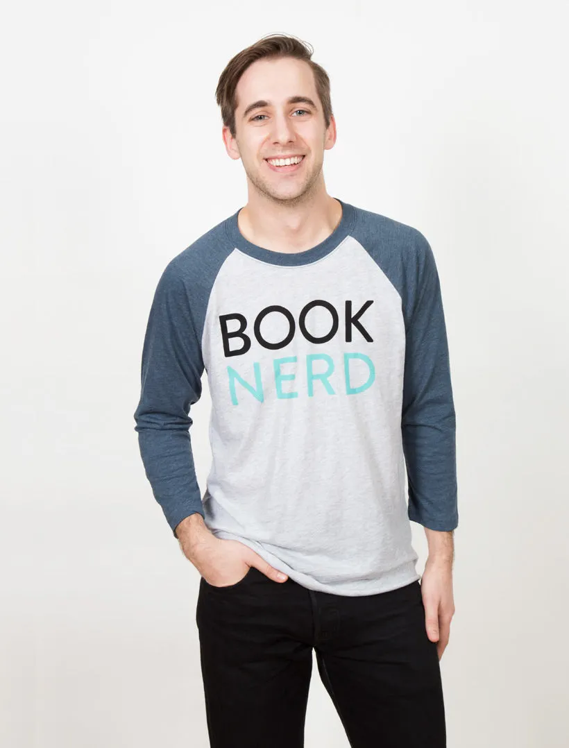 Book Nerd Unisex 3/4-Sleeve Raglan