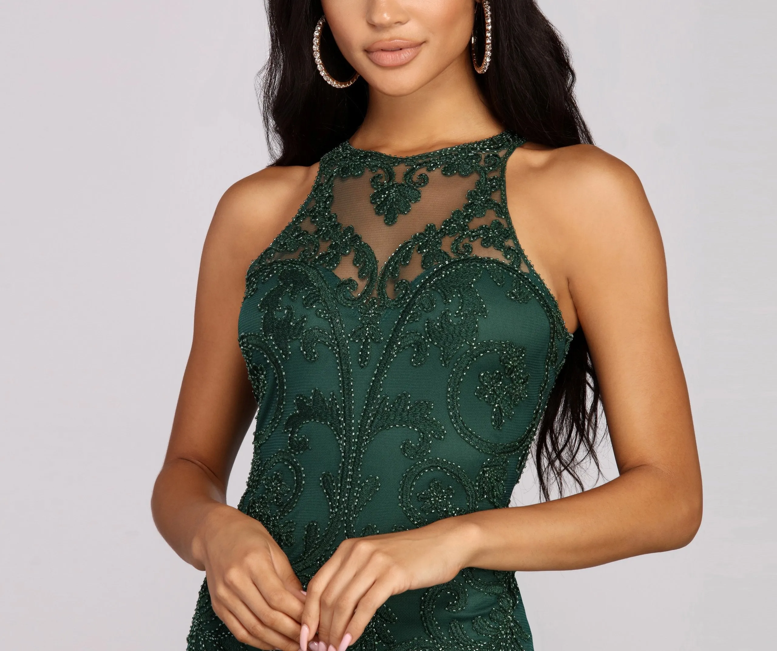 Brady Beaded Stylish Mini Dress