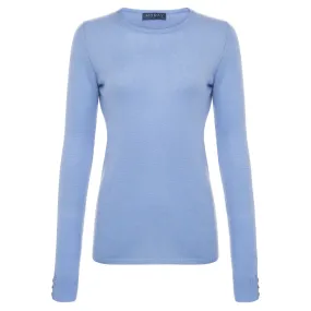 Broughton Cashmere Crew Neck - Sky Blue