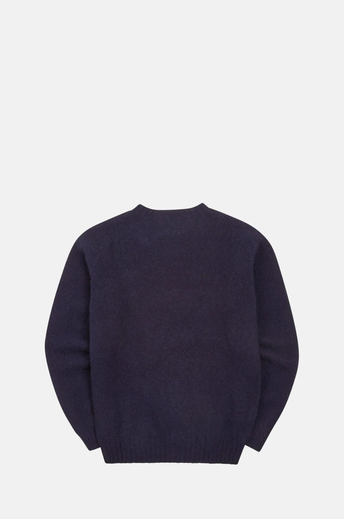 Brushed Shetland Crew Neck Jumper Navy