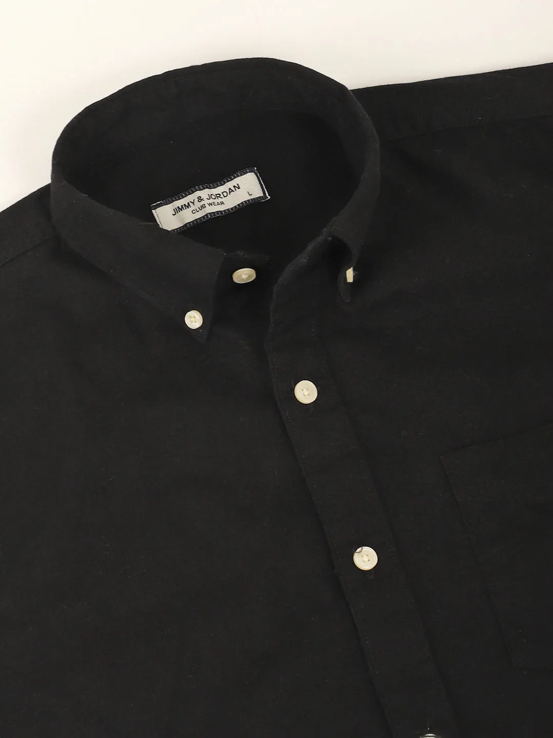 Carlo Oxford Black Full Sleeves Shirt