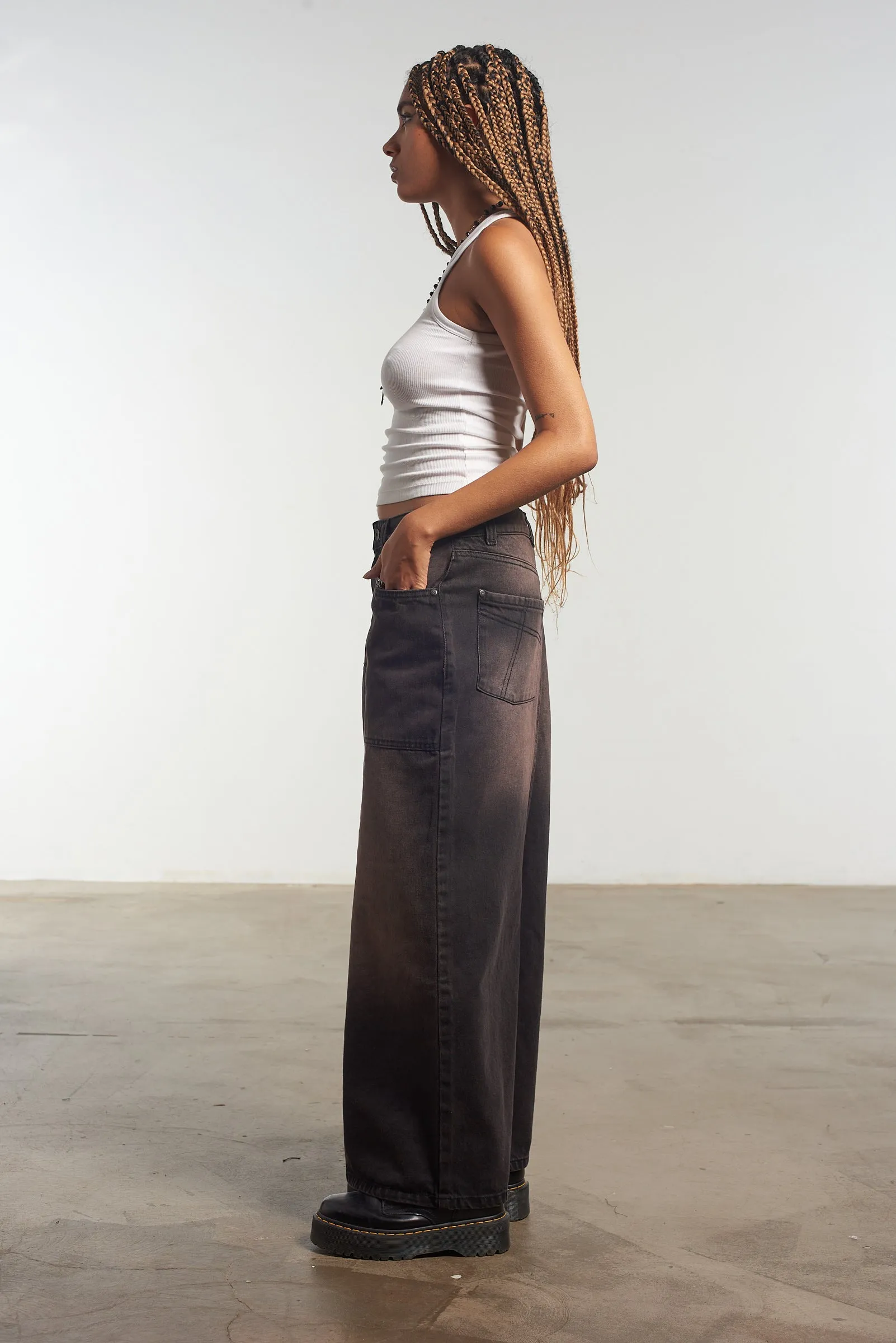 Carpenter Maxi Skirt Brown Wash