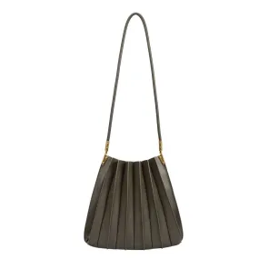 Carrie Pleated Vegan Bag - Olive