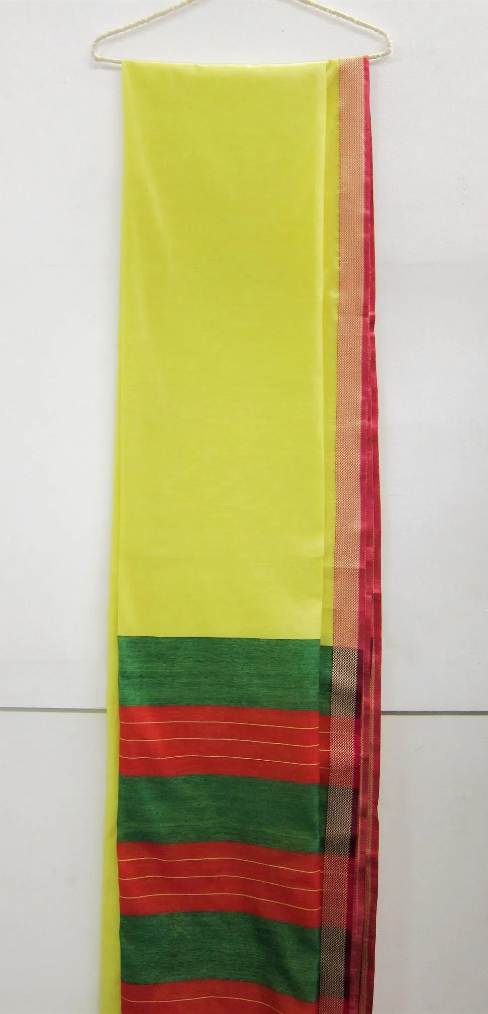 Chanderi Basant Sari (READY TO SHIP)