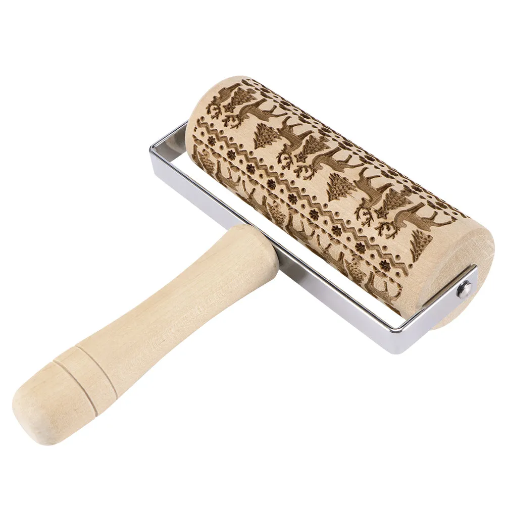 Christmas Wooden Rolling Pins Reindeer