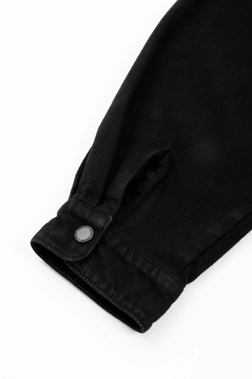 Cotton Twill Shacket // Black