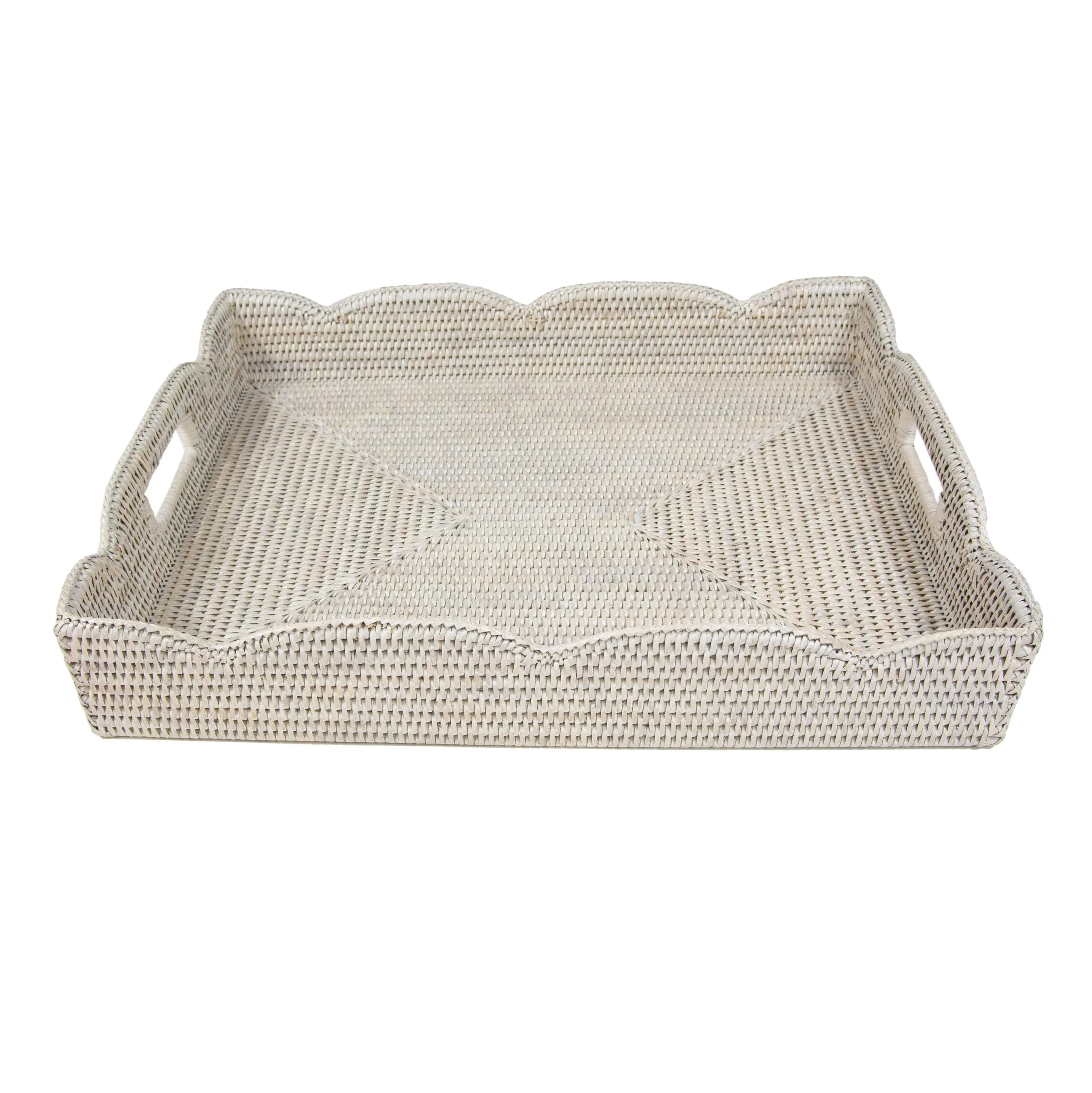 Cream 'Rattan' Tray Collection