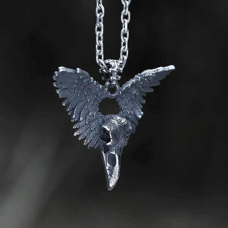 Crow Witcher Stainless Steel Pendant