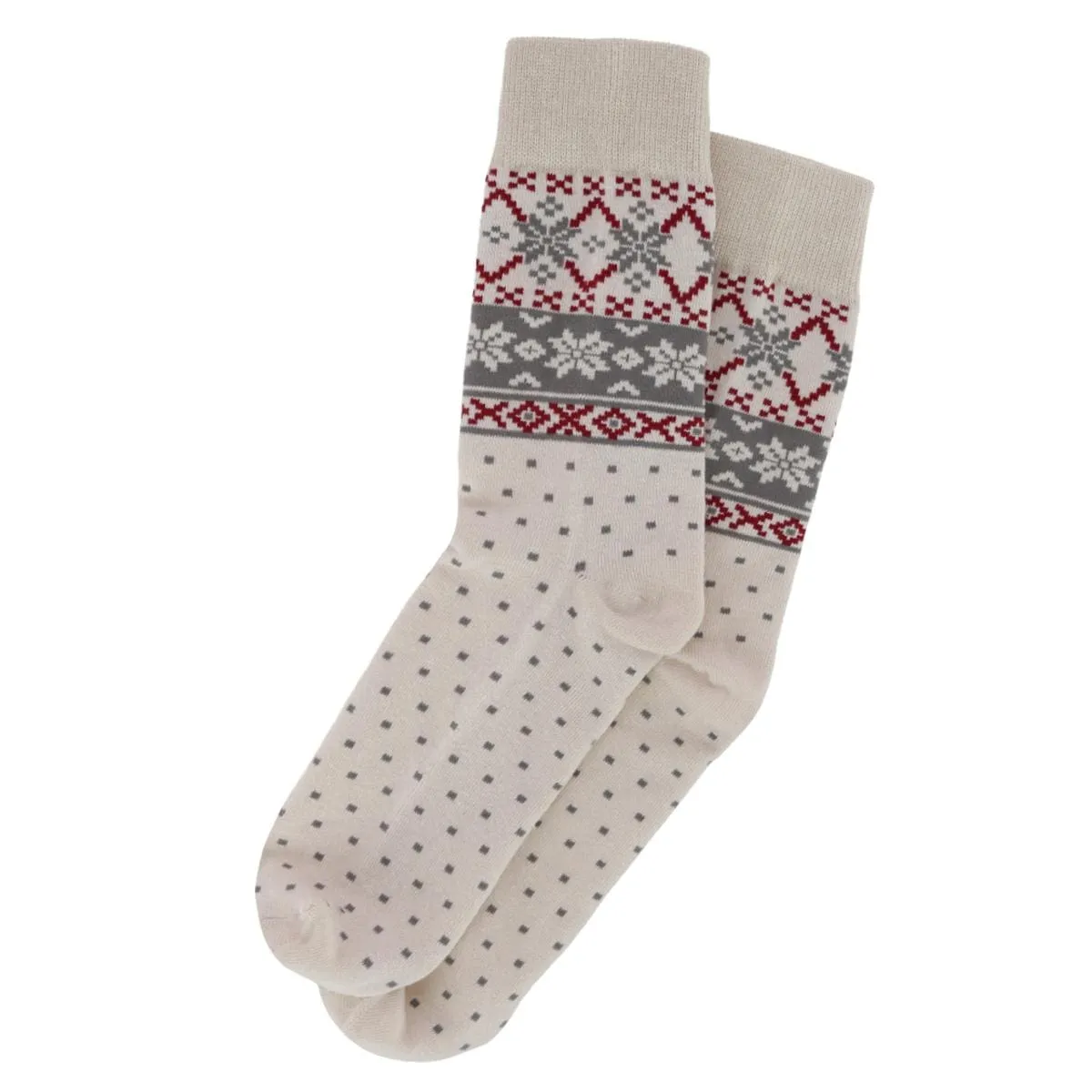 CTM® Men's Crew Snowflake Christmas Novelty Sock (1 Pair)