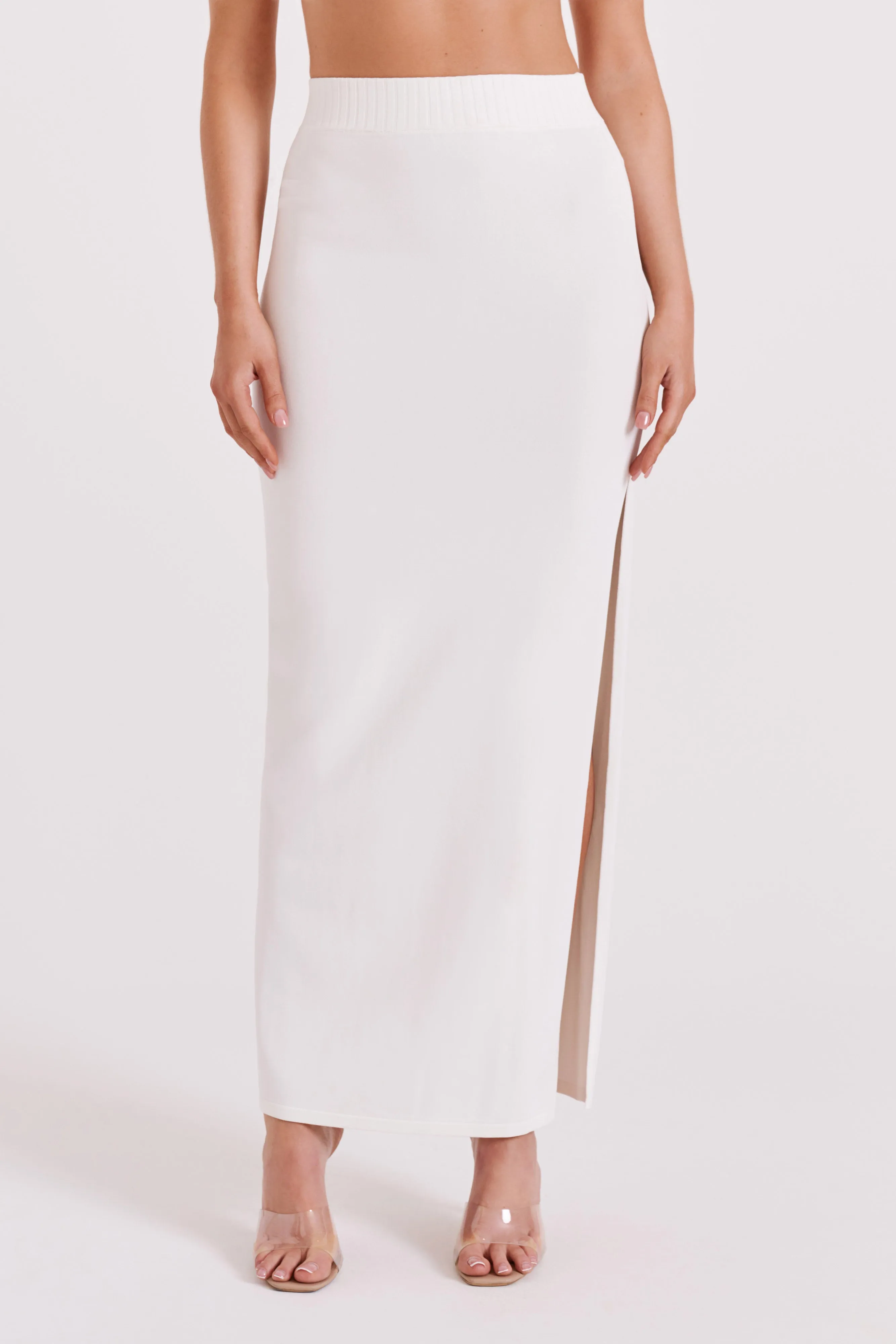 Darby Knit Midi Skirt - Ivory