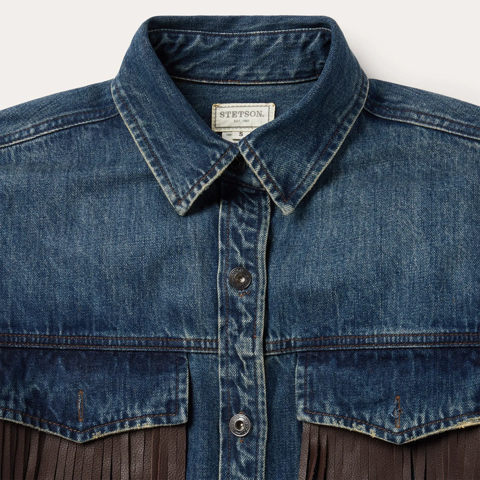 Dark Denim Fringe Jacket