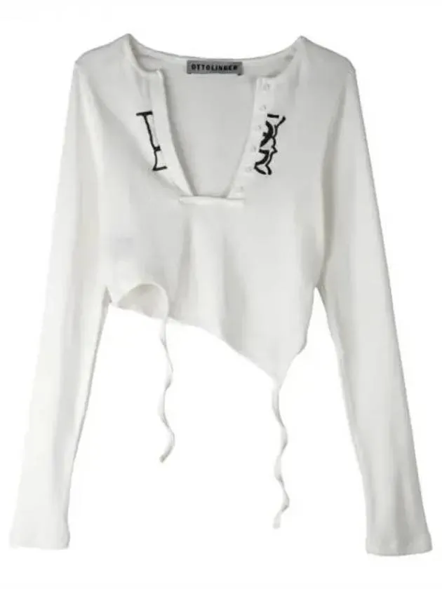 DECONSTRUCTED rib long sleeve top 271621