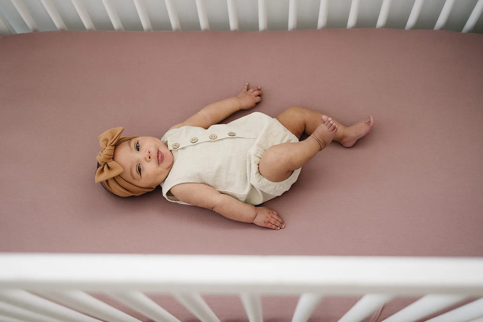 Dusty Rose Bamboo Stretch Crib Sheet