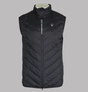 EA7 Padded Woven Down Gilet Black