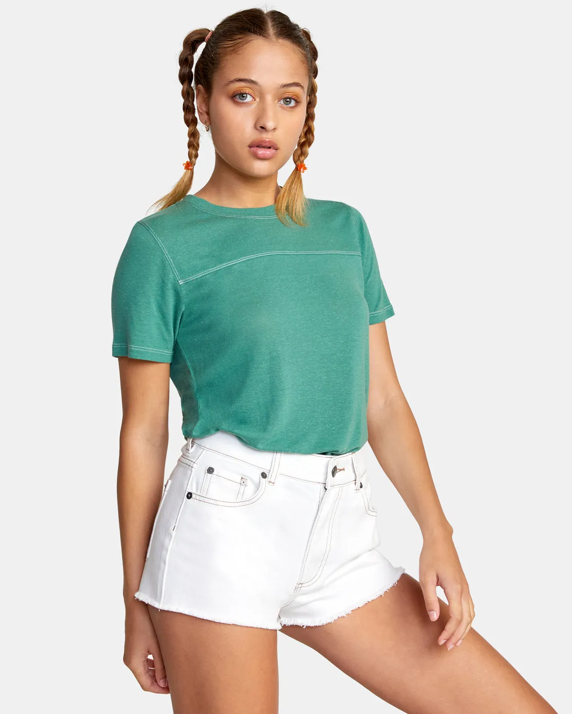 Elle Denim Shorts - Natural