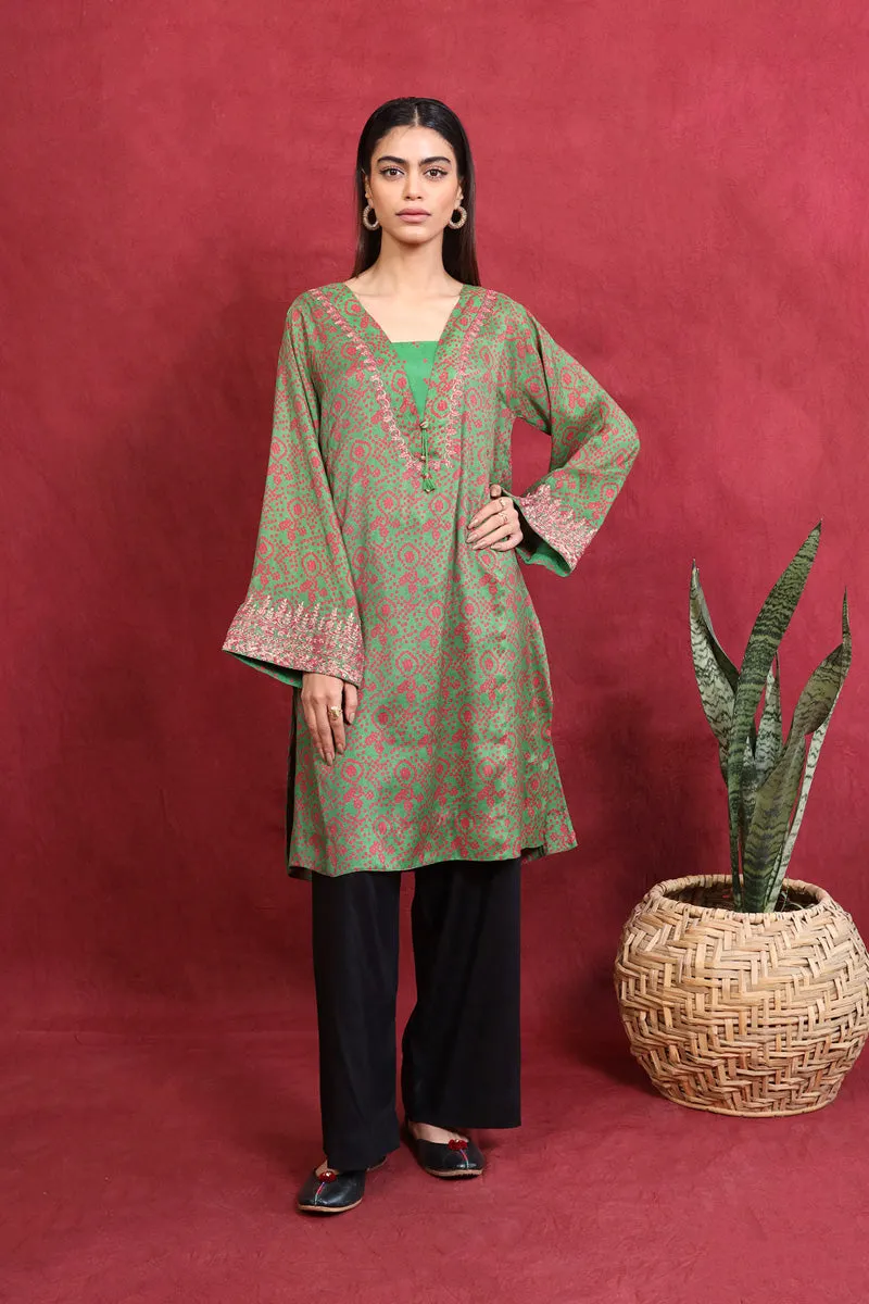 Ethnic Geo Green Kurta