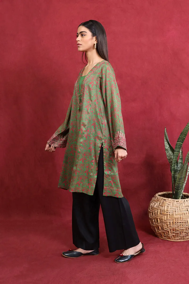 Ethnic Geo Green Kurta