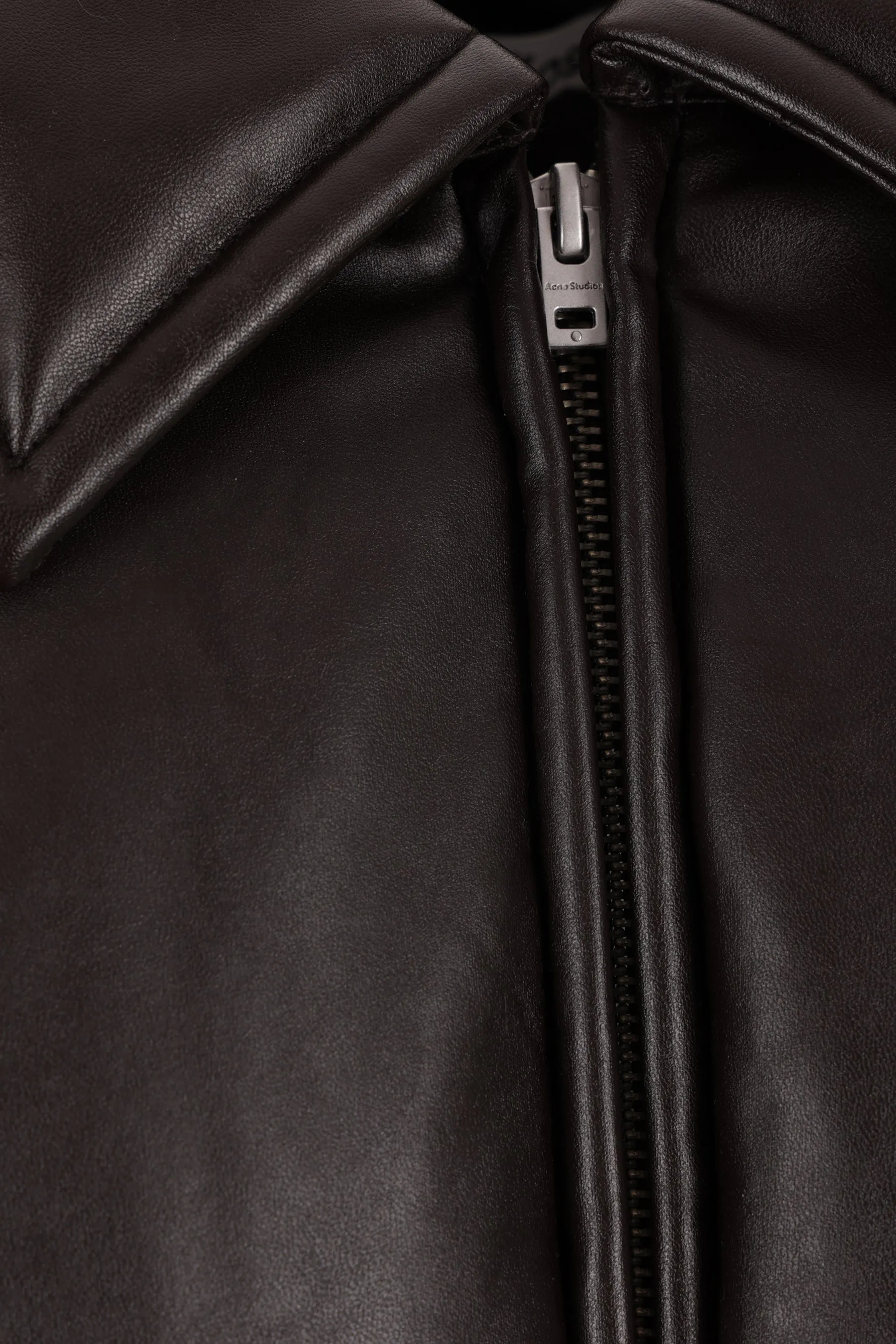 faux leather padded jacket