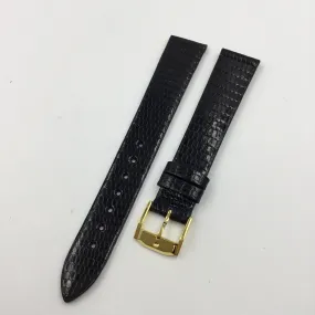 FITS  Movado 16mm Black Genuine Tropic Lizard Watch Strap