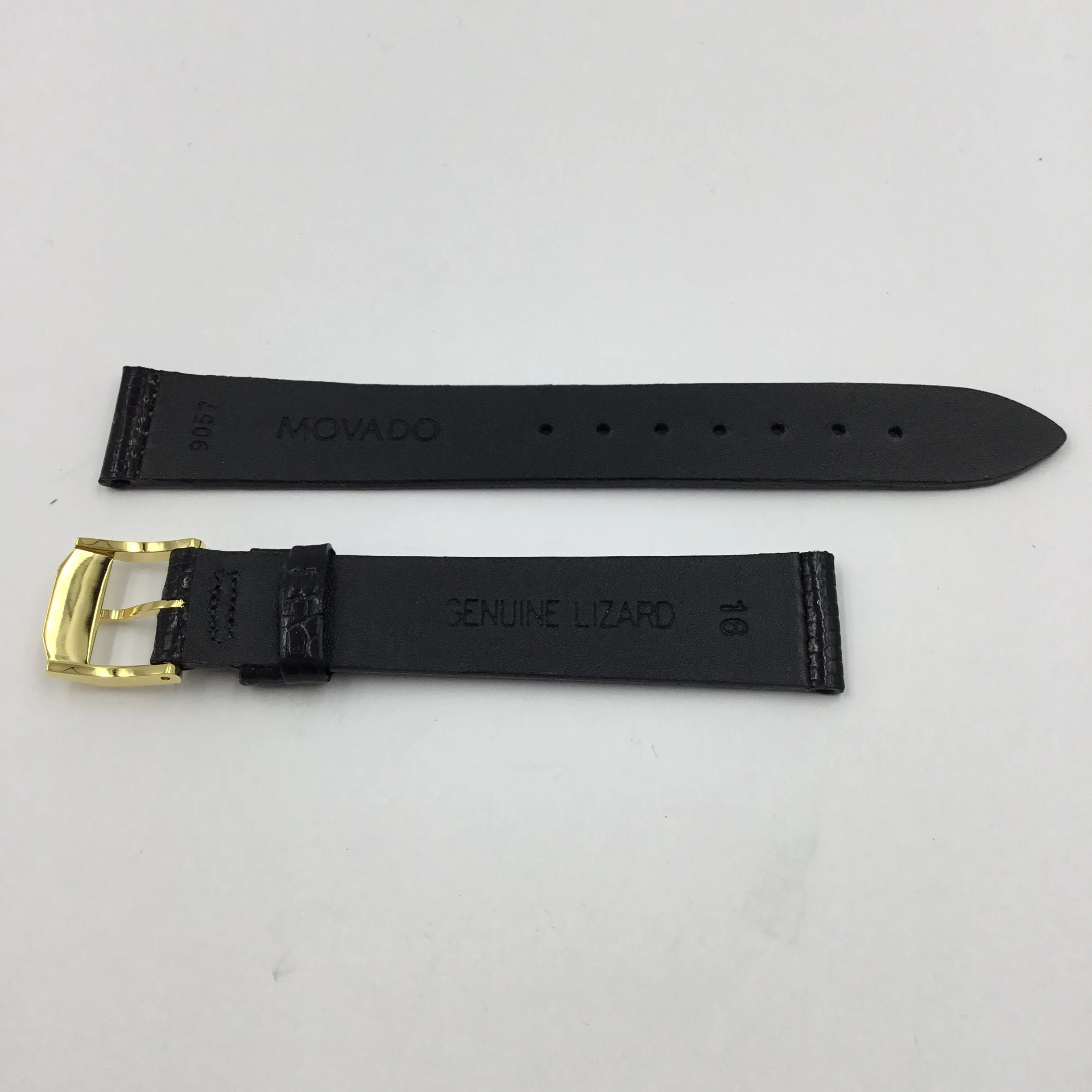 FITS  Movado 16mm Black Genuine Tropic Lizard Watch Strap