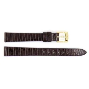 FITS movado Genuine  Lizard Leather 12mm Dark Brown Watch Band