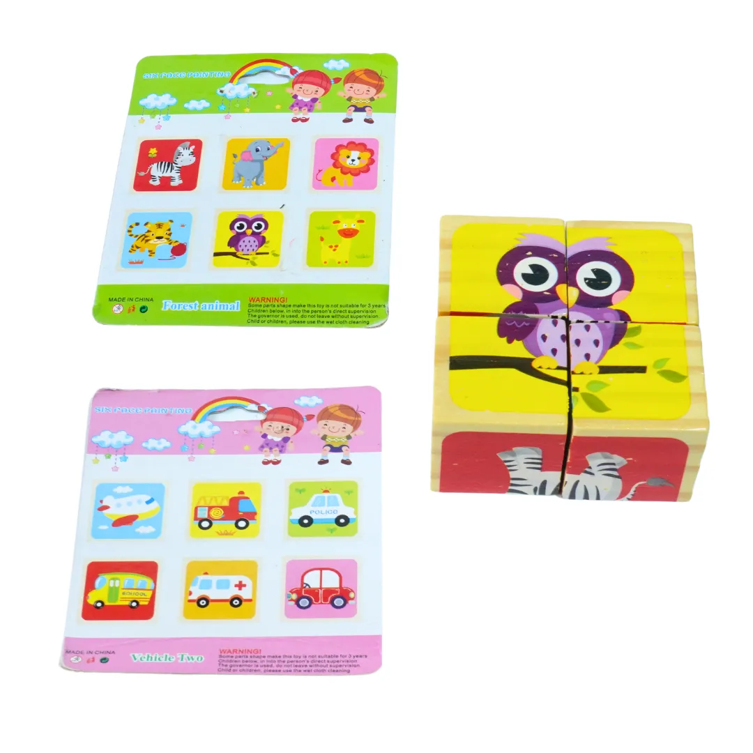 Four Sides Draw Mini, 3D Wooden Puzzle for Kids-1 (Random design will be send)