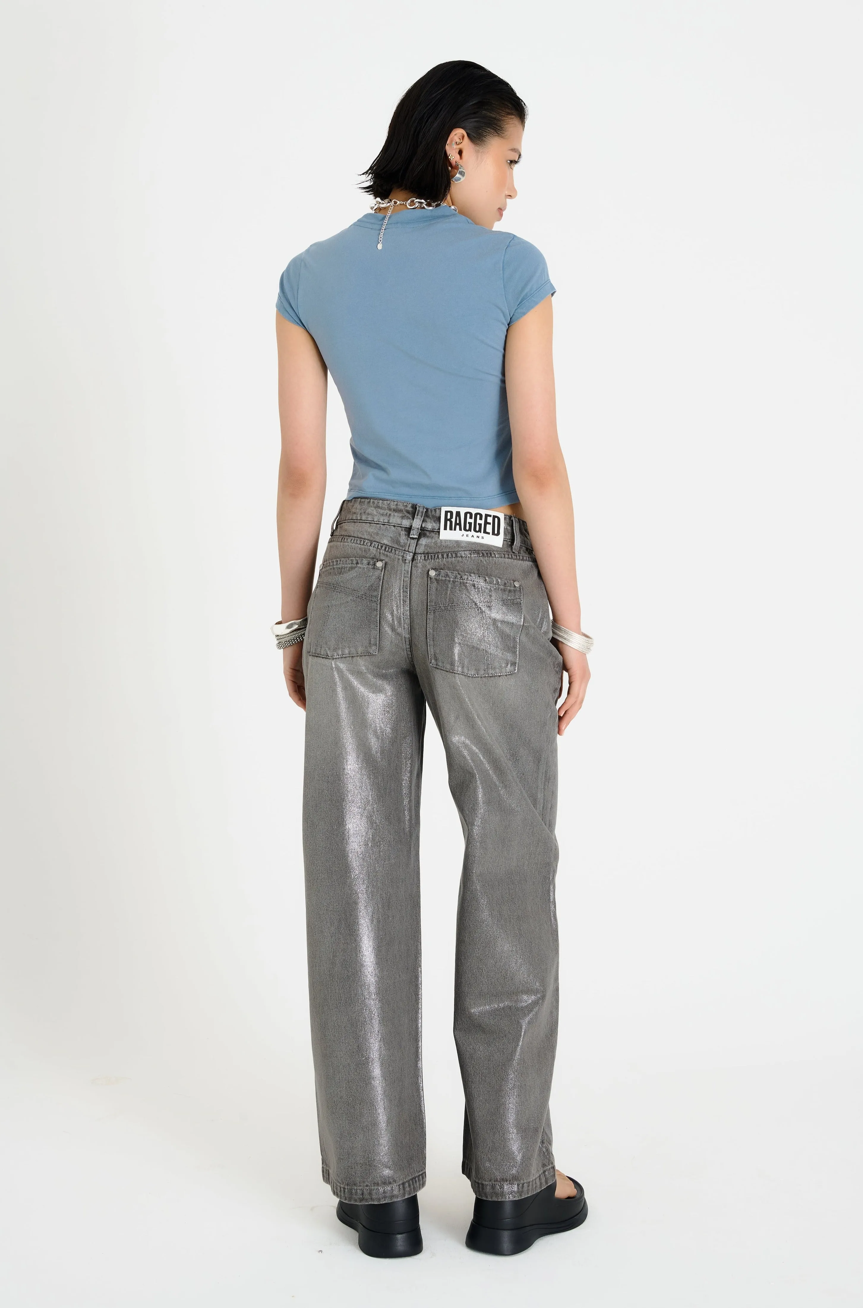 Glimmer Foiled Release Jean